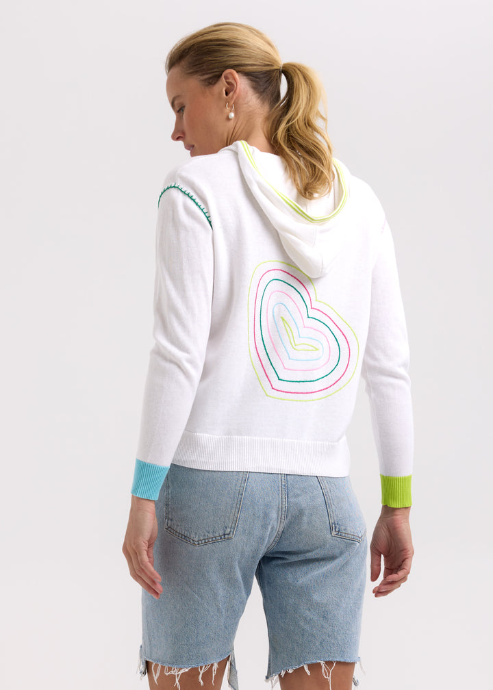Zaket & Plover Heart Embroidery Hoodie