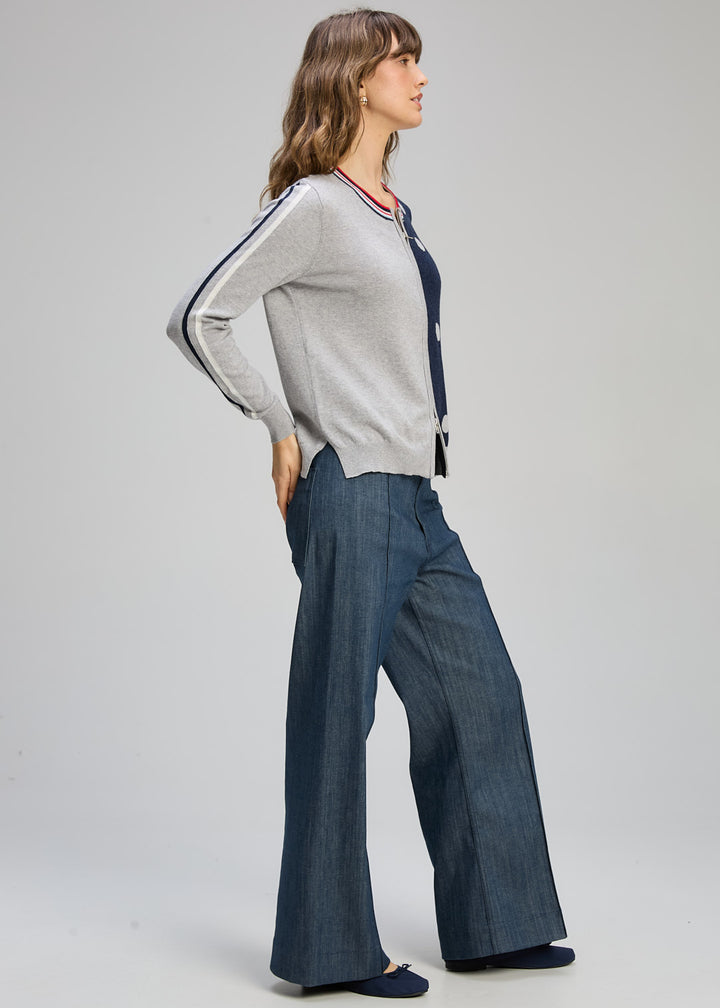 Zaket & Plover Stripe Spot Zip Up