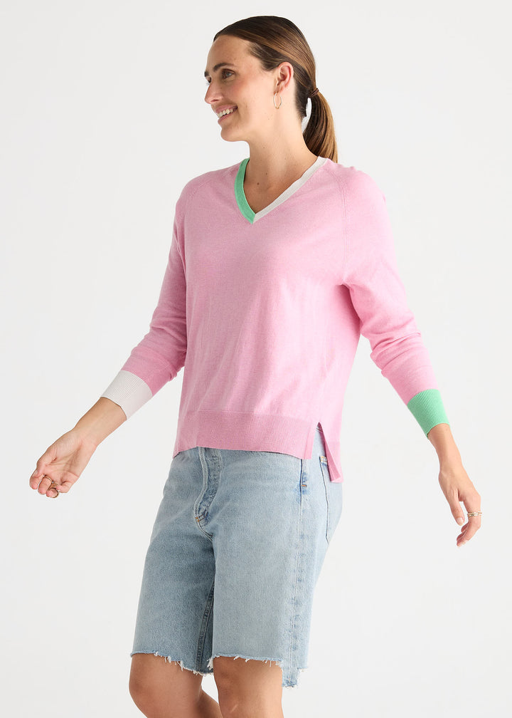 Zaket &amp; Plover V Accent Sweater