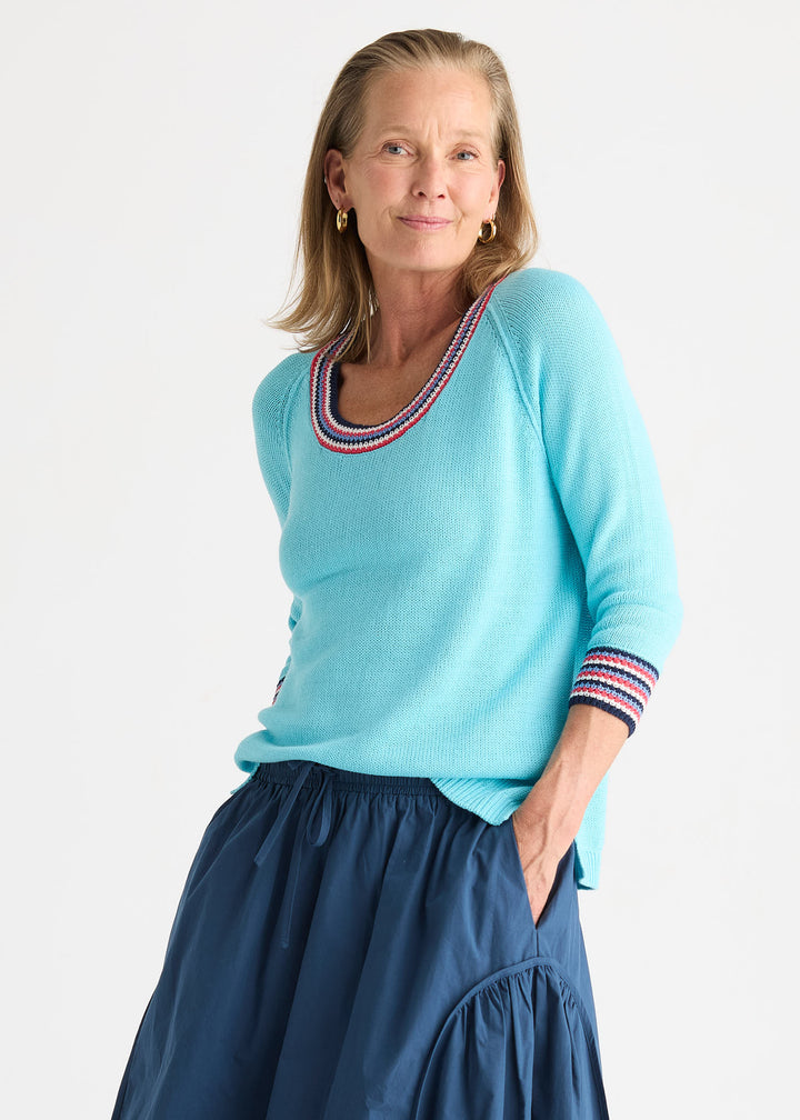 Zaket &amp; Plover Crochet Trim Top