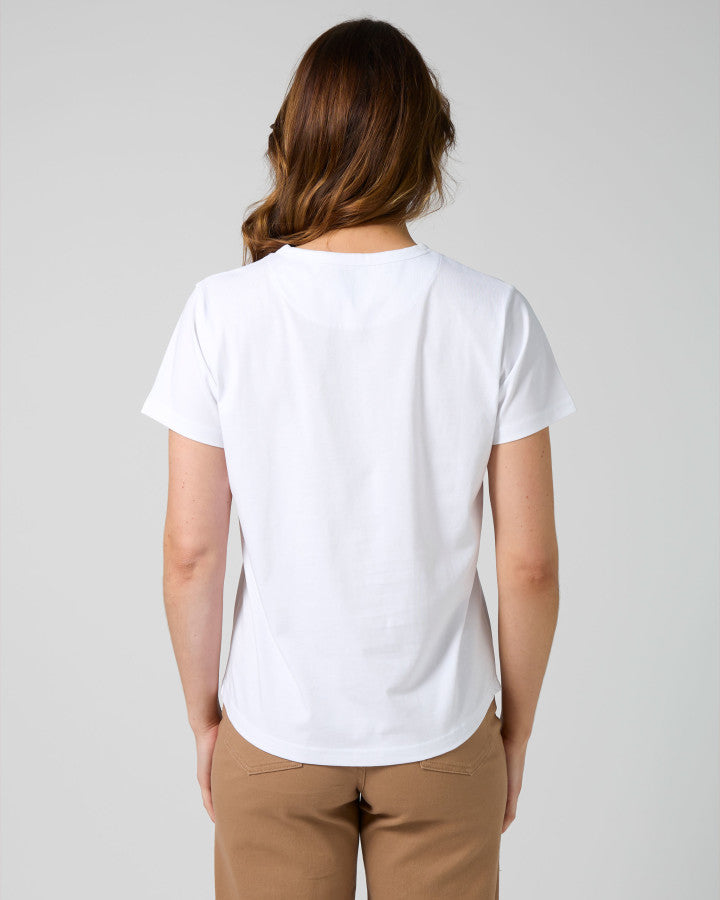 Stella & Gemma Ace Tee White Leopard Cross