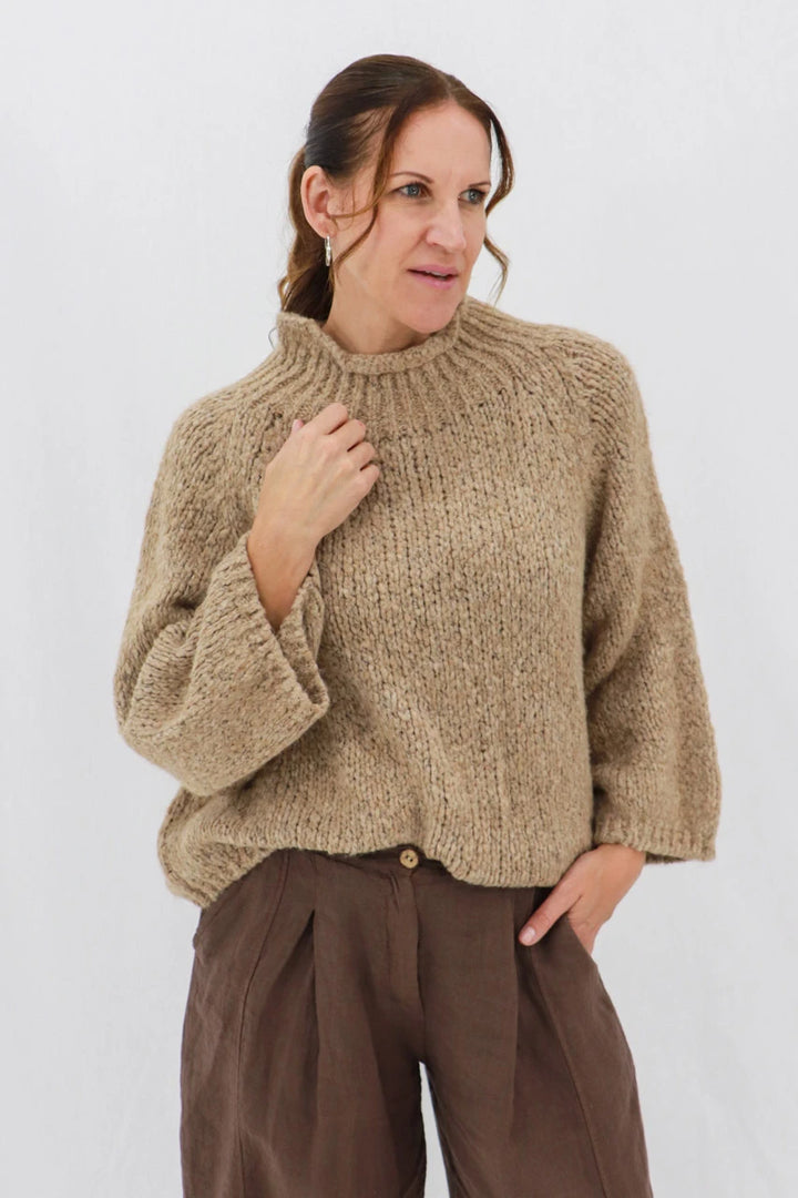 Aida Rose Soraya Boxy Boucle Sweater