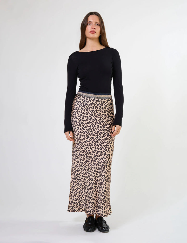 Stella + Gemma Bretta Skirt Snow Leopard