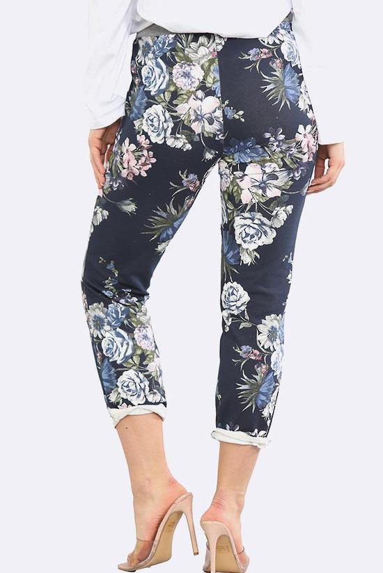Beau Denver Floral Navy Joggers