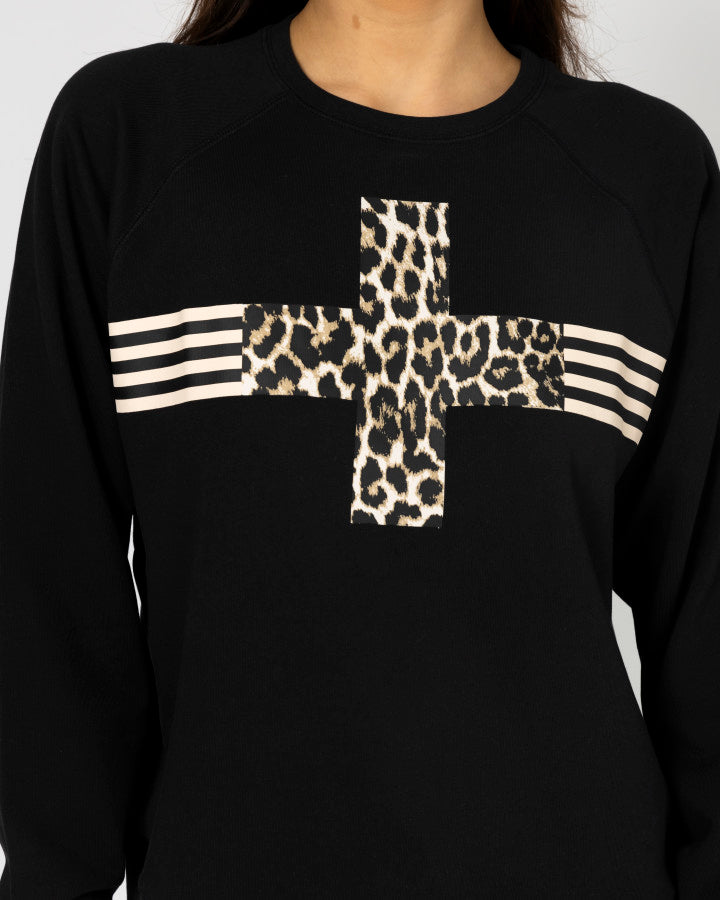 Stella + Gemma Everyday Sweater Leopard Cross