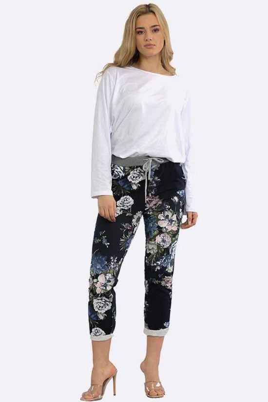 Beau Denver Floral Navy Joggers