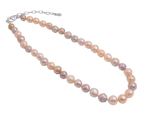 Kiwicraft golden-pink irregular freshwater pearl necklace