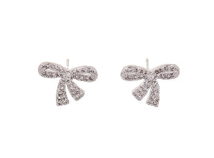 Kiwicraft Bow Rhodium Studs