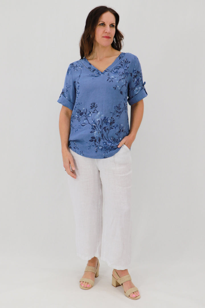 Aida Rose Nina Rolled Sleeve Top