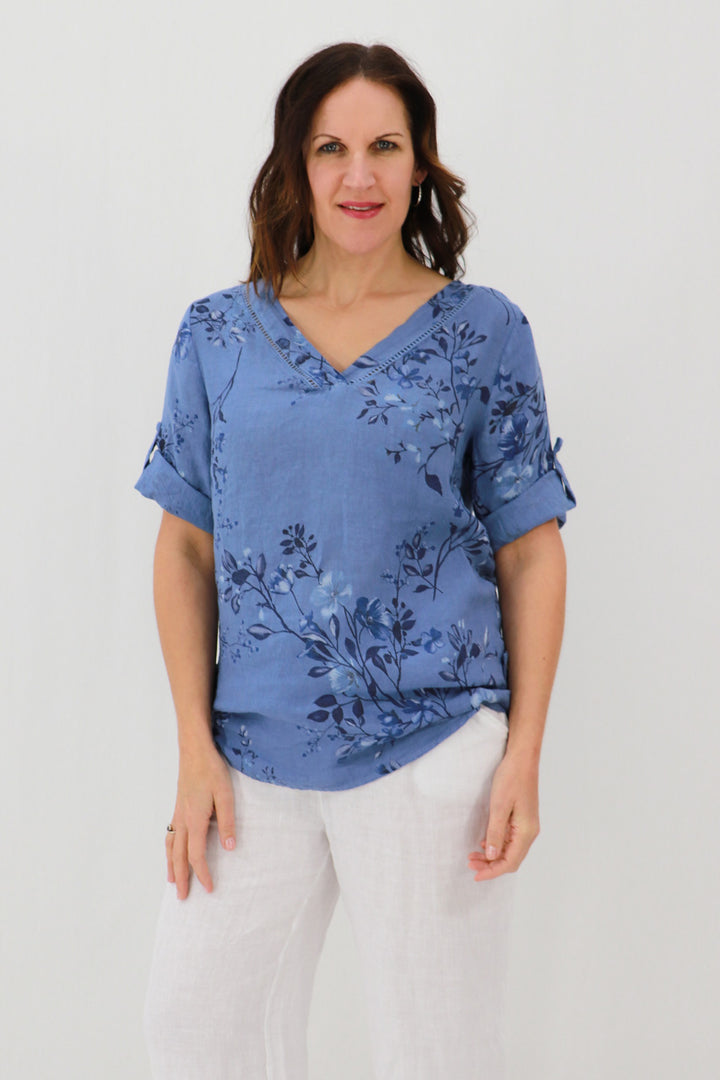 Aida Rose Nina Rolled Sleeve Top