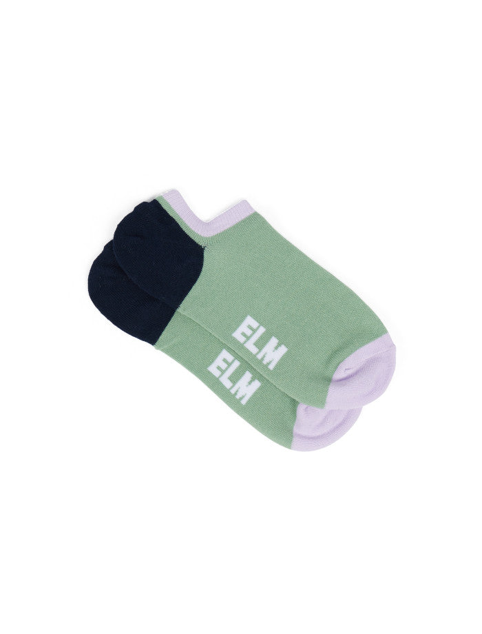 Elm Windowpane no show socks 2 pack