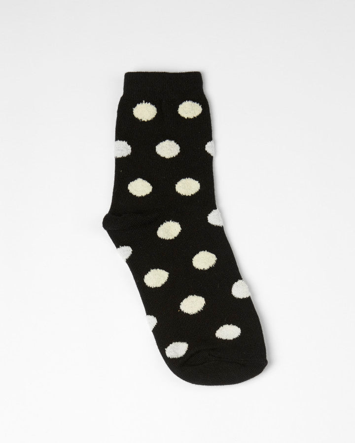 Stella &amp; Gemma Socks Black with White Dots