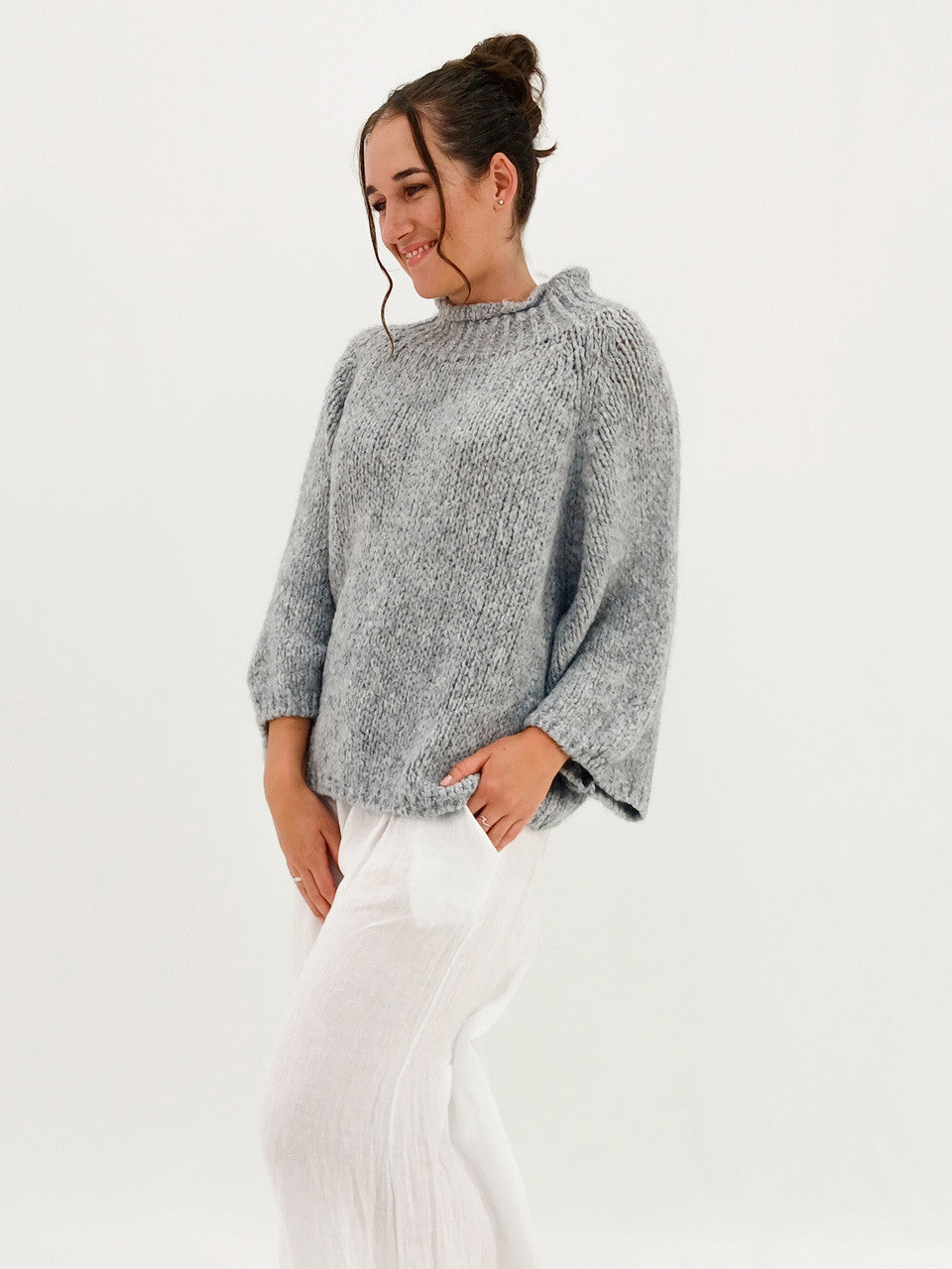 Aida Rose Soraya Boxy Boucle Sweater
