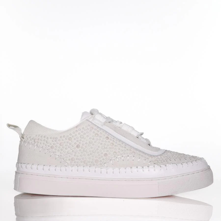 Minx Stitched Banded Petite Pearl Sneaker