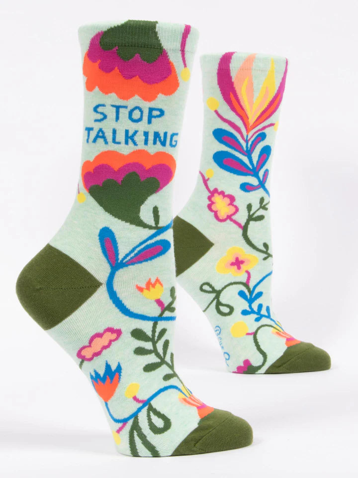 Blue Q Stop Talking Socks