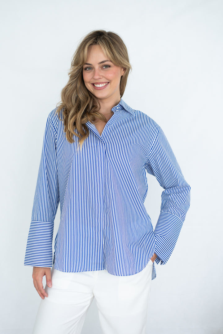 Fria Cotton Pinstripe  Shirt