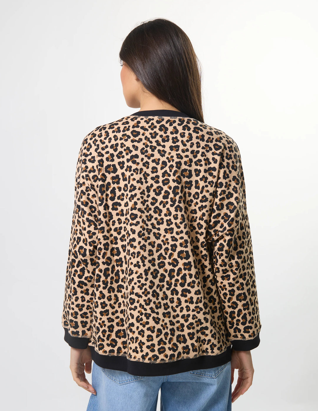 Stella + Gemma Newport Sweat Snow Leopard
