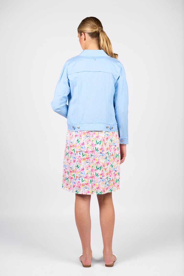 Vassalli Linen Jacket with Frayed Seams