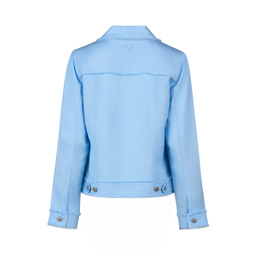 Vassalli Linen Jacket with Frayed Seams