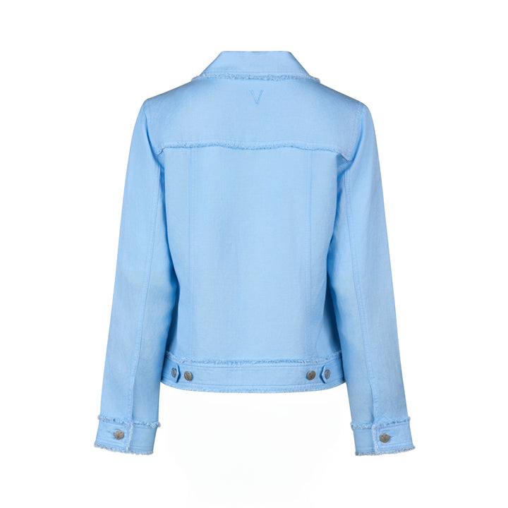 Vassalli Linen Jacket with Frayed Seams