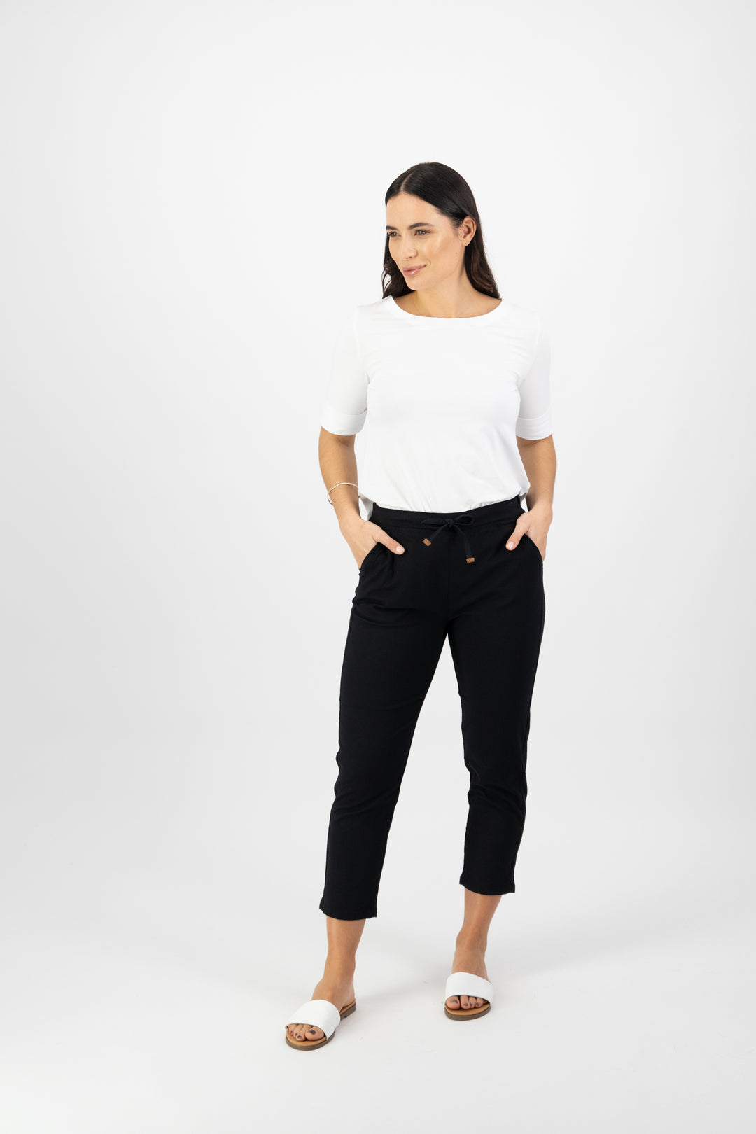 Vassalli 7/8 skinny leg elastic waist pant