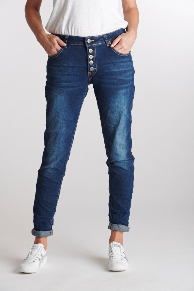Love From Italy Aztec Button Jean