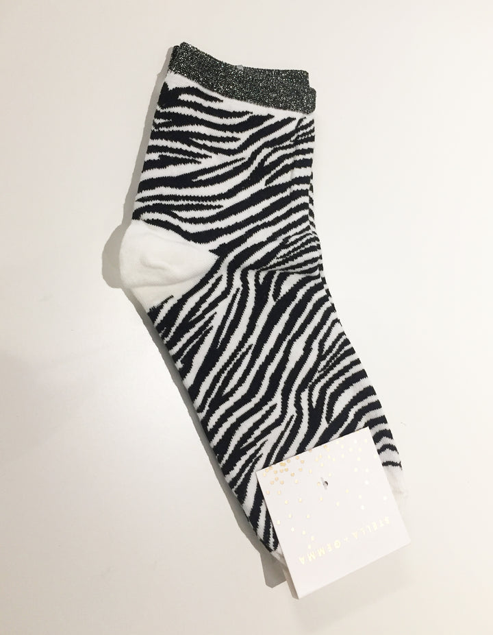 Stella & Gemma White Zebra Socks